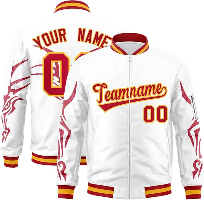 Custom Baseball Caging Jacket Red/White