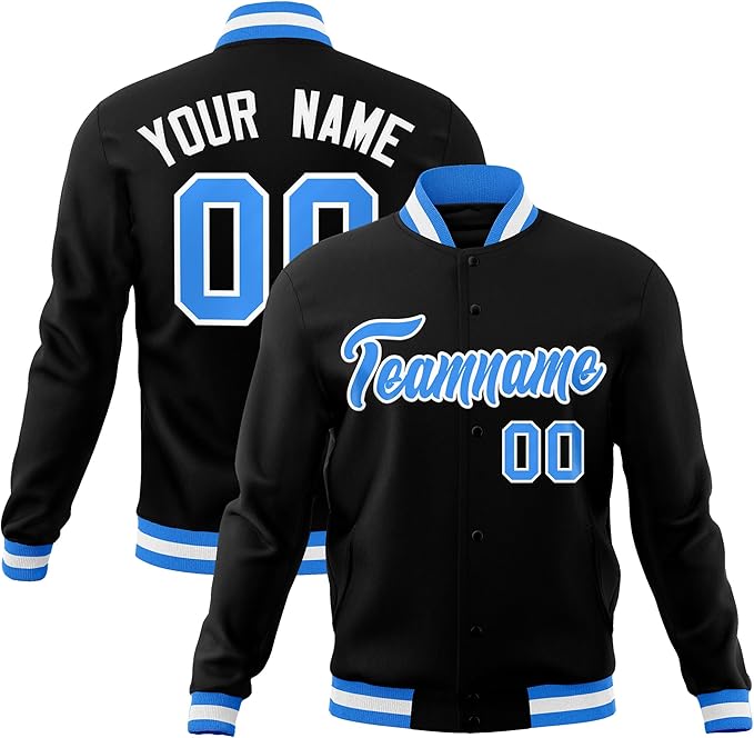 Custom Baseball Caging Jacket Black/Blue