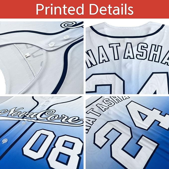 Custom Baseball Two button Top Jersey Cream