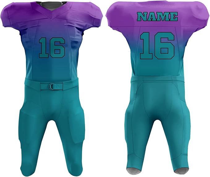 CUSTOM AMERICAN FOOTBALL GRADIENT PURPULE UNIFORM