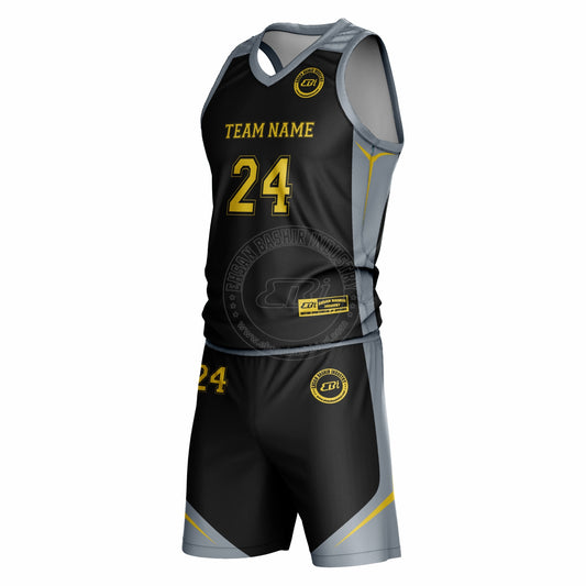 Custom Black and Grey Basketball Uniforms | Fully Sublimated Kit