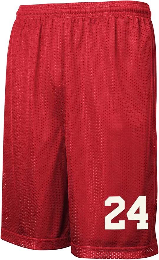 AMERICAN FOOTBALL CUSTOM RED TRAINING SHORTS