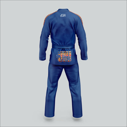 Limited-Edition Sublimated Panel & Embroidered Blue BJJ Gi