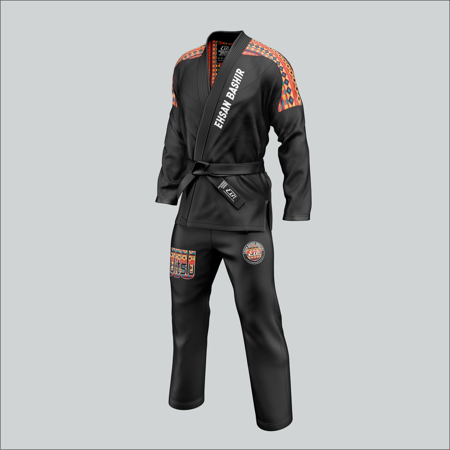 Stealth Black Sublimated Panel & Embroidered BJJ Gi