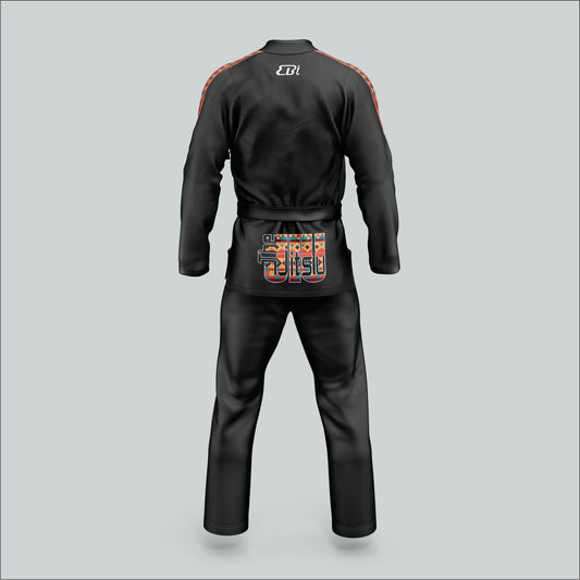 Stealth Black Sublimated Panel & Embroidered BJJ Gi