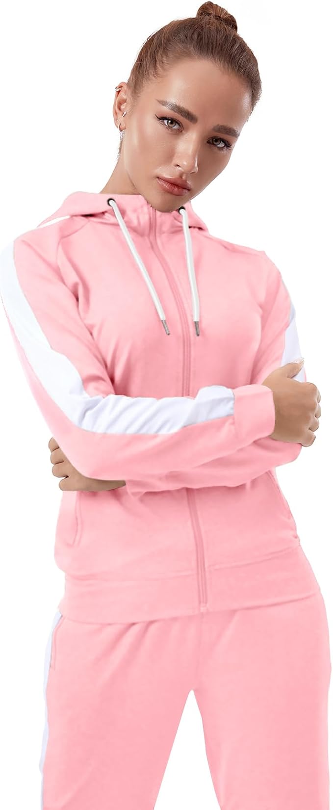 Custom Track Suit For Women Army Pink
