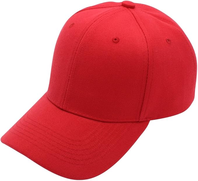 Custom All-Ages Baseball Cap Red