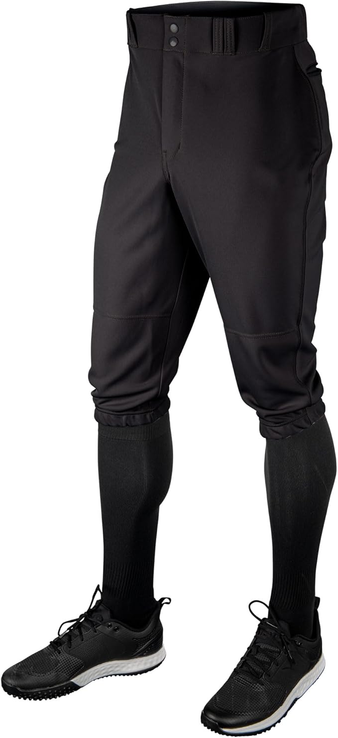 "Custom Black Baseball Pants - Short and Long Styles"
