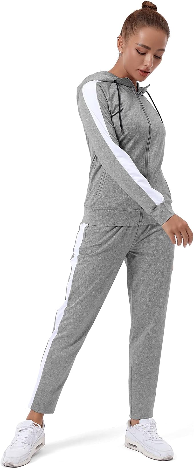 Custom Track Suit For Women Grey