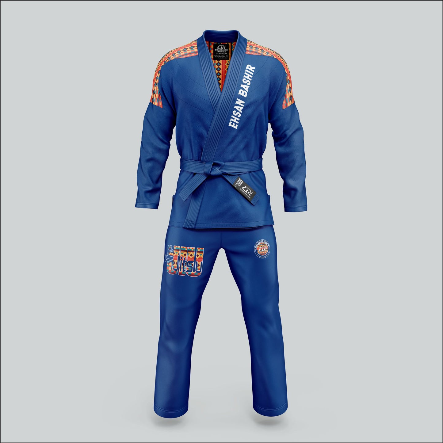 Limited-Edition Sublimated Panel & Embroidered Blue BJJ Gi