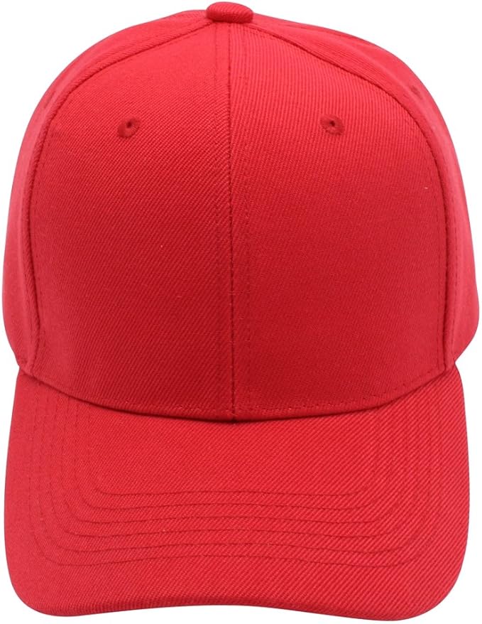 Custom All-Ages Baseball Cap Red
