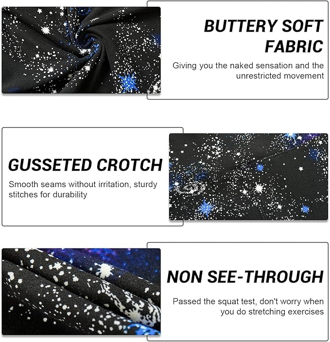 High Waisted Leggings for Women Galaxy