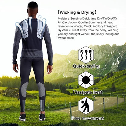 EBI Men's Compression Workout Set (White/Black)