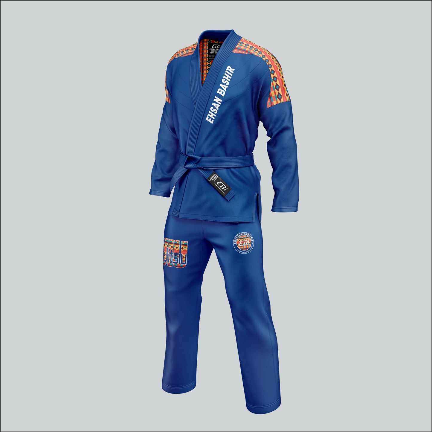 Limited-Edition Sublimated Panel & Embroidered Blue BJJ Gi