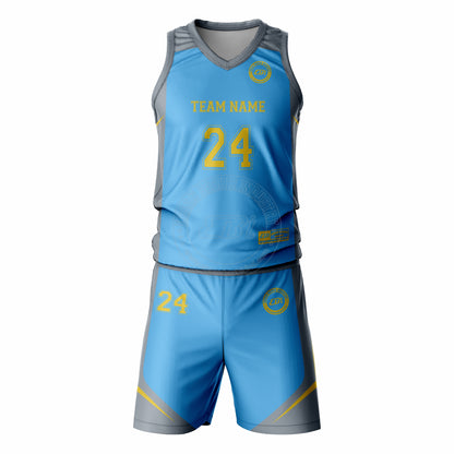 Custom Sky Blue Basketball Uniform Team Package | Sublimated Kit