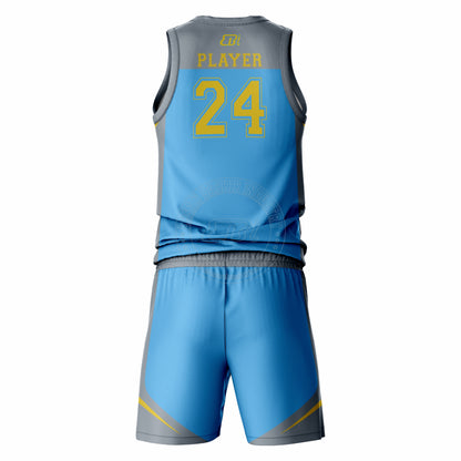 Custom Sky Blue Basketball Uniform Team Package | Sublimated Kit
