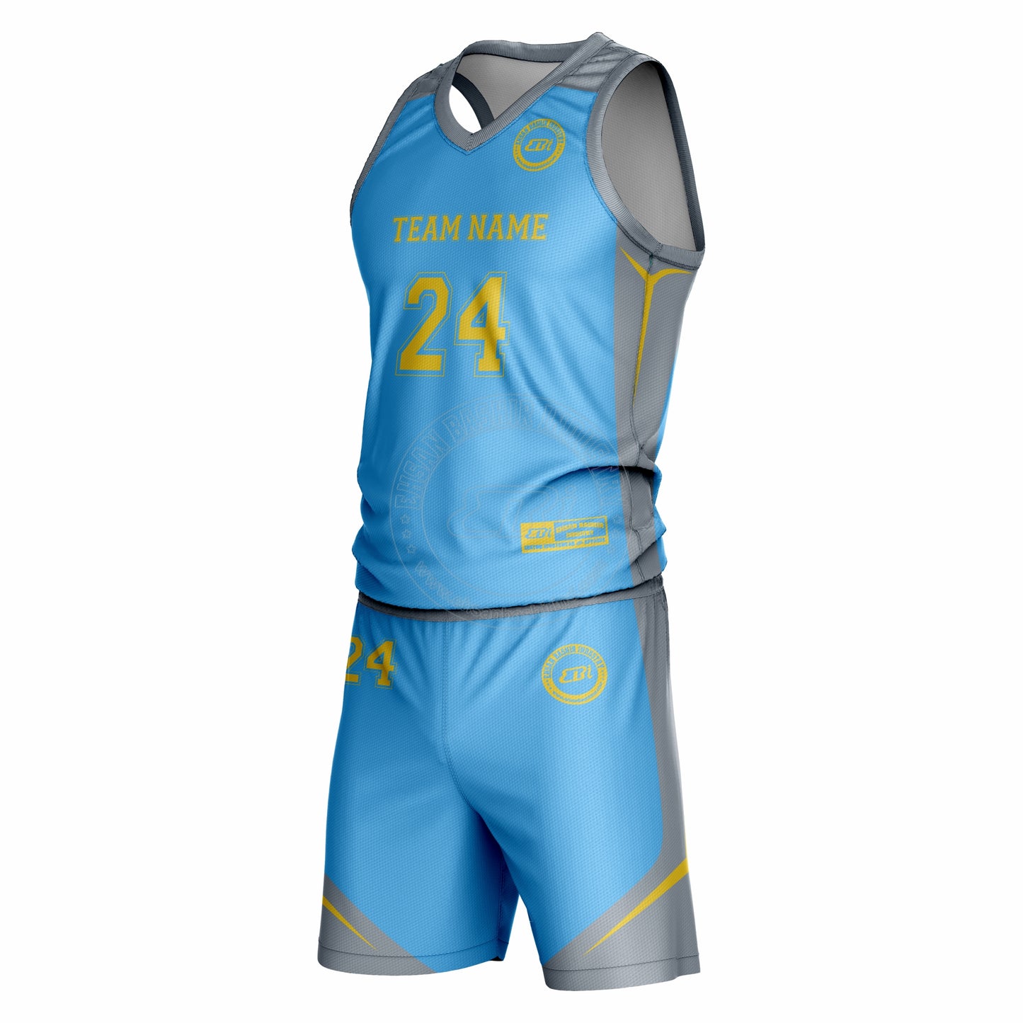 Custom Sky Blue Basketball Uniform Team Package | Sublimated Kit