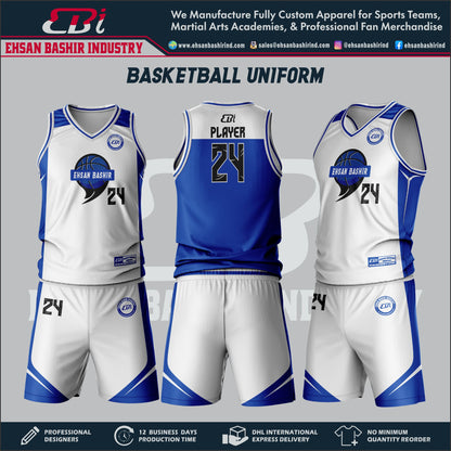 Custom Royal Blue Basketball Uniform | Sublimated Kit